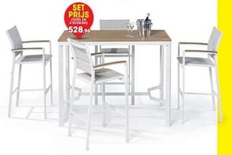 Hubo Tafel en 4 stoelen aanbieding