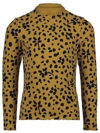 HEMA Kinder T-shirt Rib Geel (geel)