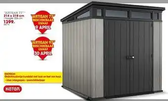 Hubo Tuinhuis in duotech artisan 77 aanbieding