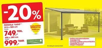 Hubo Pergola lugo aanbieding