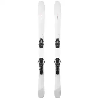 Decathlon Alpineski's met zwarte bindingen voor dames cross 150+ wit/paars aanbieding