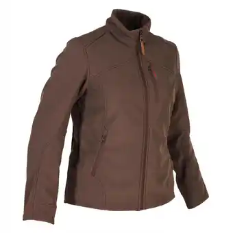 Decathlon Warme waterafstotende softshell damesjas voor de jacht 500 bruin aanbieding