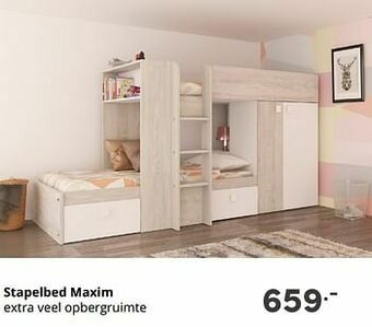 Baby & Tiener Stapelbed maxim aanbieding