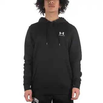 Decathlon Under armour essentiële zwarte fleece hoodie volwassenen aanbieding