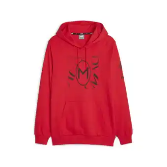 Decathlon Ac milan ftblcore hoodie puma for all time red black aanbieding
