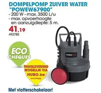 Hubo Powerplus dompelpomp zuiver water powew67900 aanbieding