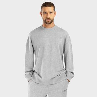 Decathlon Sweatshirt lifestyle siroko ash parelgrijs heren aanbieding