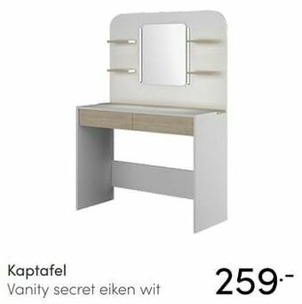 Kaptafel vanity secret eiken wit