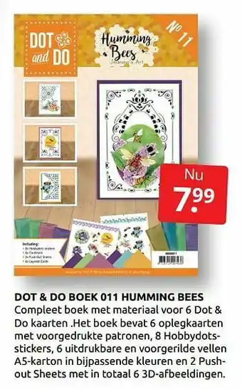 Boekenvoordeel Dot + do boek 011 humming bees aanbieding