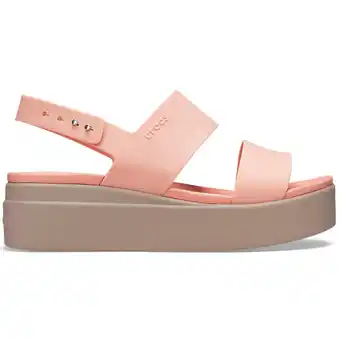 Decathlon Damessandalen crocs brooklyn low wedge aanbieding