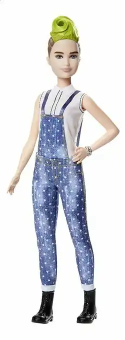 Dreamland Barbie mannequinpop Fashionistas Petite 124 - Denim and Dots aanbieding