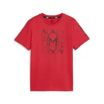 Decathlon Ac milan ftblcore graphic t-shirt voor jongeren puma for all time red black aanbieding