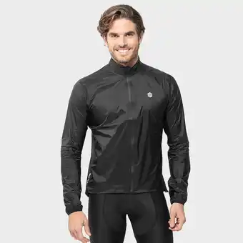 Decathlon Regenjack wielrennen siroko j2 tourmalet zwart heren aanbieding