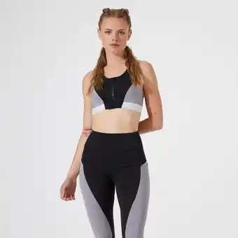 Decathlon Sportbeha met rits voor fitness gemiddelde ondersteuning 540 veelkleurig aanbieding