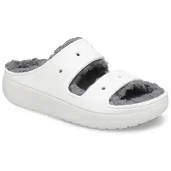 Decathlon Slippers crocs classic cozzzy sandal, wit, uniseks aanbieding