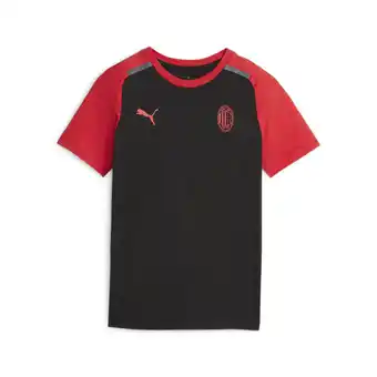 Decathlon Ac milan casuals voetbal t-shirt voor jongeren puma black for all time red aanbieding
