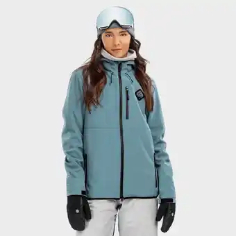 Decathlon Jas wintersport siroko w2-w beluga staalblauw dames aanbieding
