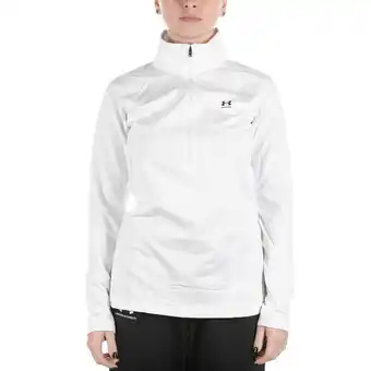 Decathlon Sweatshirt under armour authentiek cg 1/4 rits wit vrouwen aanbieding