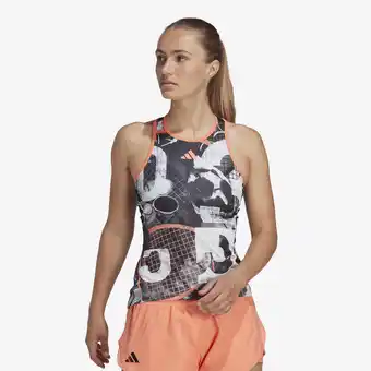 Decathlon Tennistop voor dames zwart wit graphic aanbieding
