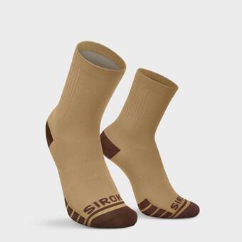 Decathlon Sokken gravel siroko gs1 mustard bruin heren en dames aanbieding