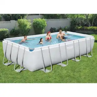 Decathlon Bestway zwembadset power steel rechthoekig 549x274x122 cm aanbieding