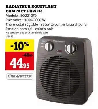 RADIATEUR SOUFFLANT COMPACT POWER