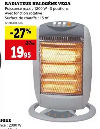RADIATEUR HALOGÈNE VEGA
