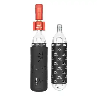 Decathlon Holeshot co2 bandenpomp - mtb (25 g) - rood aanbieding