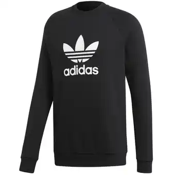 Decathlon Blouse adidas originals trefoil crew, zwart, mannen aanbieding