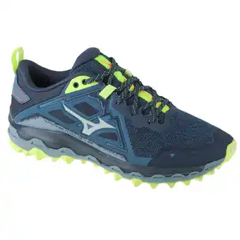 Decathlon Mizuno wave mujin 8, mannen, trail, hardloopschoenen, groen aanbieding