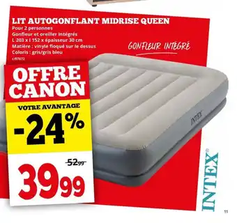Dema LIT AUTOGONFLANT MIDRISE QUEEN aanbieding