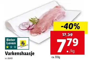 Lidl Varkenshaasje aanbieding