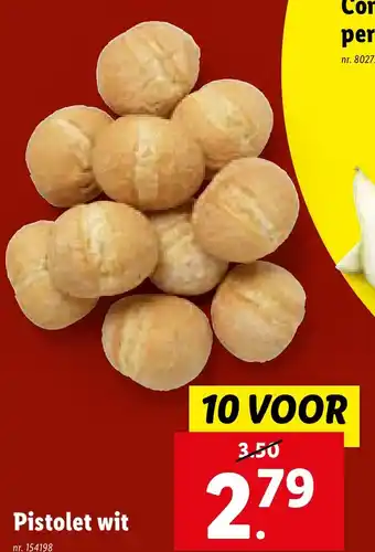 Lidl Pistolet wit 10 x 80g aanbieding