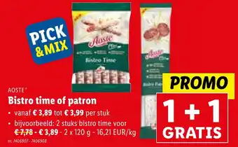 Lidl AOSTE Bistro time of patron 2 x 120g aanbieding