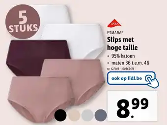 Lidl ESMARA Slips met hoge taille aanbieding