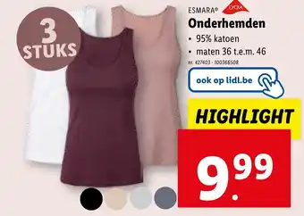 Lidl ESMARA Onderhemden aanbieding