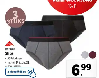 Lidl LIVERGY Slips aanbieding
