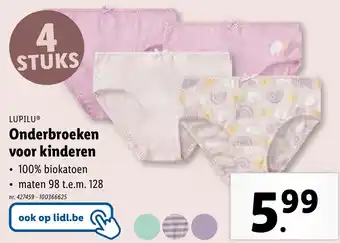 Lidl LUPILU Onderbroeken voor kinderen aanbieding