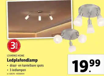 Lidl LIVARNO HOME Ledplafondlamp aanbieding