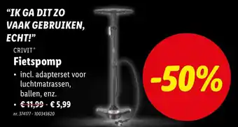 Lidl CRIVIT Fietspomp aanbieding