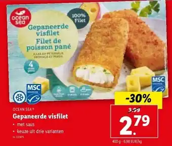 Lidl Gepaneerde visfilet aanbieding