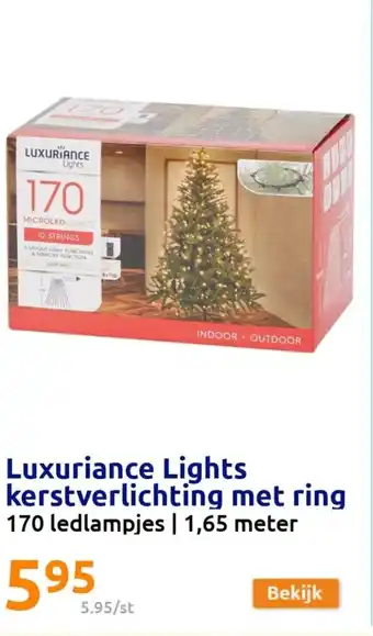 Action Luxuriance Lights kerstverlichting met ring 170 ledlampjes | 1,65 meter aanbieding