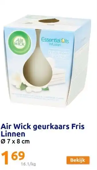 Action Air wick geurkaars fris linnen aanbieding