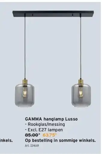 GAMMA Gamma hanglamp lusso aanbieding