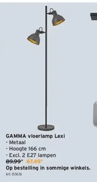 GAMMA Gamma vloerlamp lexi aanbieding