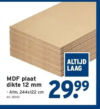 GAMMA Mdf plaat dikte 12 mm aanbieding
