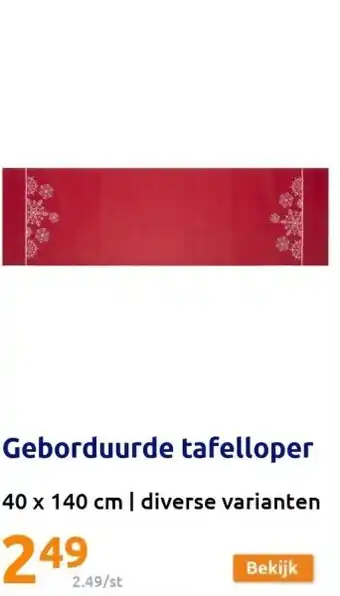 Action Geborduurde tafelloper aanbieding