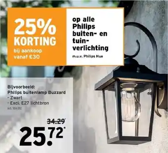 GAMMA Philips buitenlamp buzzard aanbieding