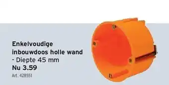 GAMMA Enkelvoudige inbouwdoos holle wand aanbieding