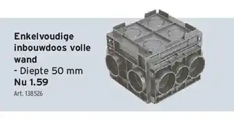 GAMMA Enkelvoudige inbouwdoos volle wand aanbieding